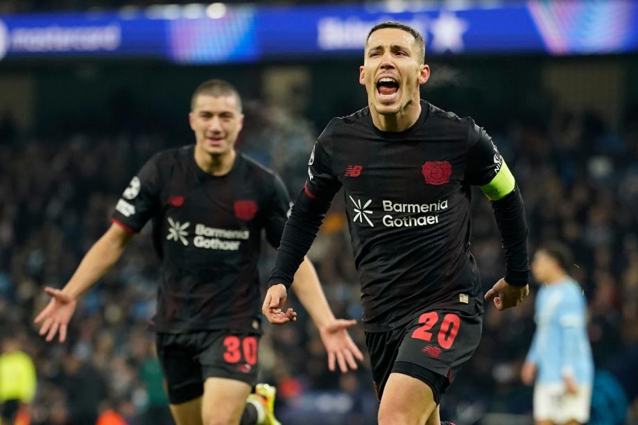 [图]哈兰德失良机 曼城0-2勒沃库森本赛季欧冠首败